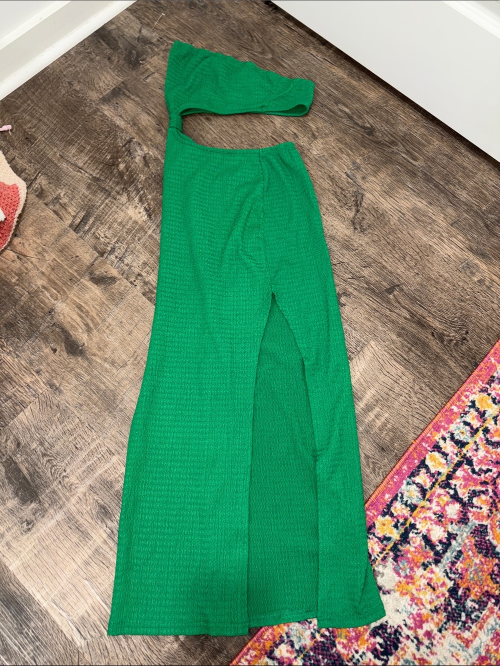SHEIN Emerald Green Cutout Maxi Skirt